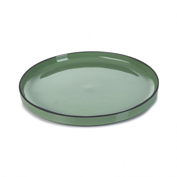 Assiette plate en porcelaine - 26cm - Menthe