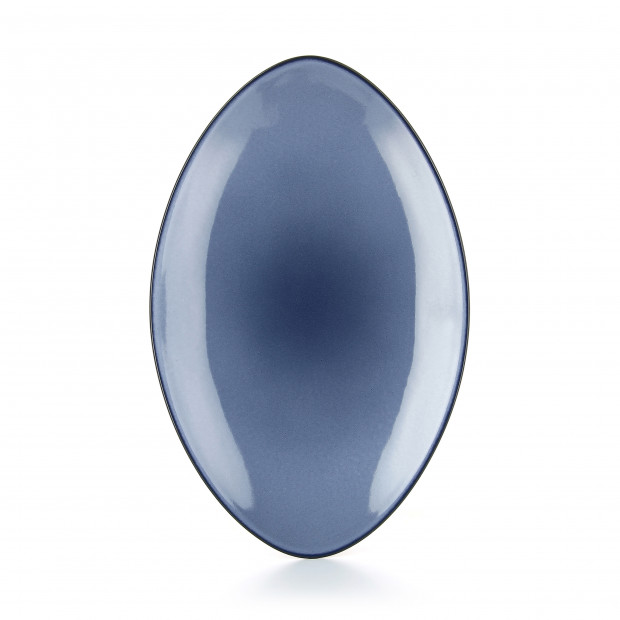 Assiette en porcelaine - 35cm - Bleu