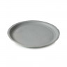 Assiette plate en porcelaine - 21 cm - Gris