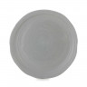 Assiette plate en porcelaine - 26 cm - Gris