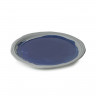 Assiette plate en porcelaine - 28.5 cm - Bleu