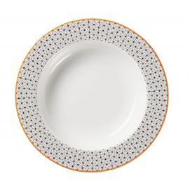 Assiette plate en porcelaine - 23 cm - Couleur