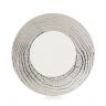 Assiette plate en porcelaine - 31cm - Argent