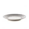 Assiette plate en porcelaine - 31cm - Argent