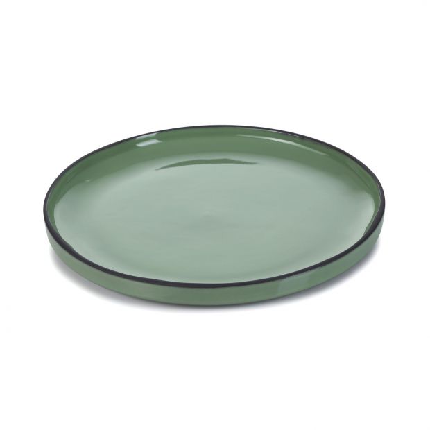 Assiette plate en porcelaine - 21cm - Menthe