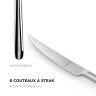 6 couteaux steak - finition miroir