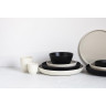 Assiette creuse en porcelaine - 23cm - Noir et Blanc