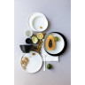 Assiette creuse en porcelaine - 27cm - Blanc et Noir