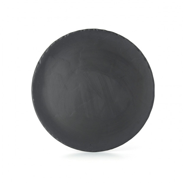 Assiette plate en ardoise - 20cm - Noir