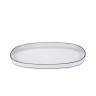 Plat ovale en porcelaine - 46,5cm - Blanc