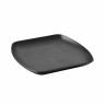 Assiette plate en porcelaine - 20,8cm - Noir