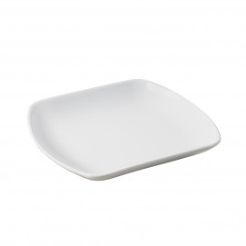 Assiette plate en porcelaine - 26,4cm - Blanc