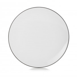 Assiette plate en porcelaine - 24cm - Blanc