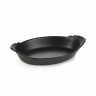 Plat ovale en porcelaine - 20 cm - Noir