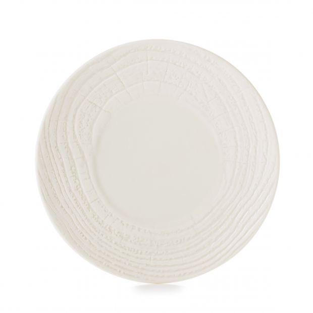 Assiette plate en porcelaine - 21,5cm - Blanc