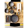 Assiette plate en porcelaine - 26,5cm - Noir