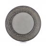 Assiette plate en porcelaine - 26,5cm - Gris