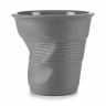 Gobelet froissé en porcelaine - 18 cl - Gris